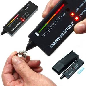 lot 10151 image: Diamond Tester,High Accuracy Jewelry Diamond Tester Professional Diamond Tester Pen Jeweler Tool for Novice and Expert - Diamond Selector II 9V Battery Included(Black Diamond Testers)