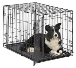 lot 11403 image: MidWest Homes for Pets iCrate Single Door Dog Crate 36x23x25
