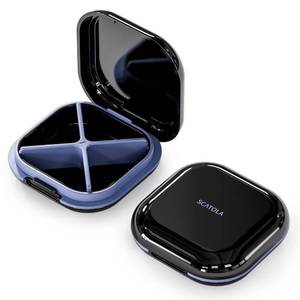 lot 12210 image: ONTERATE Travel Pill Case, 4 Compartments, Black