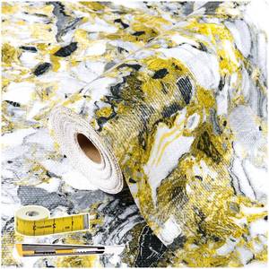 lot 12227 image: Kimhan Drawer and Shelf Liner Yellow Black Marble