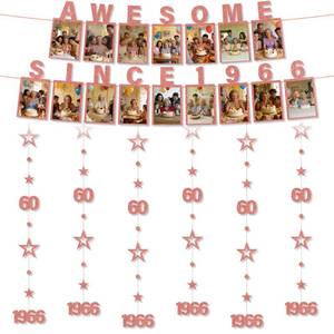 lot 12254 image: 60th Birthday Party Decoration Banner Set