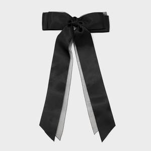 lot 12341 image: A New Day Satin Organza Bow Hair Barrette Black