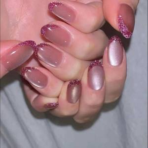 lot 14336 image: Lankensuixi Press-On Nails Almond Fall 24pc