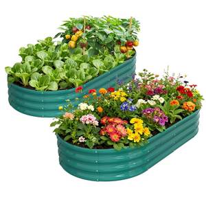 lot 17353 image: Tramull Raised Garden Bed 12x2x1ft Galvanized Steel