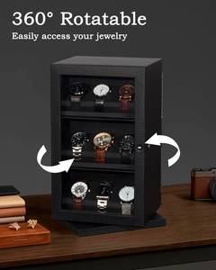 lot 17359 image: GUKA Watch and Glasses Storage Case, 360° Rotating