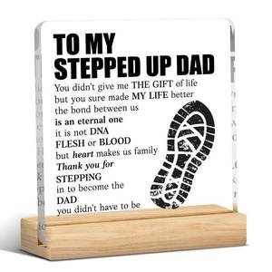lot 18163 image: Zopedia Stepdad Acrylic Sign Decor 4x4 Inches