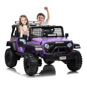 lot 19619 image: Garvee 24V 2-Seater Kids Electric Truck Pink  Retail $359.99
