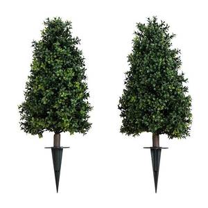 lot 19628 image: Nearly Natural Artificial Boxwood Plants 2-Piece Set P1973