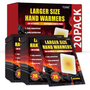 lot 19633 image: Hand Warmers Disposable 20 Pack- Up to 20 Hours of Heat - Super Lasting Air Activated Warmers, All Natural, Portable for Body, Hands & Toes - Odorless Hot Warmer Heater for Outdoor Sport