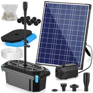 lot 19643 image: NFESOLAR 20W Solar Pond Filter Fountain for Outdoor Koi Pond, Fish Tank