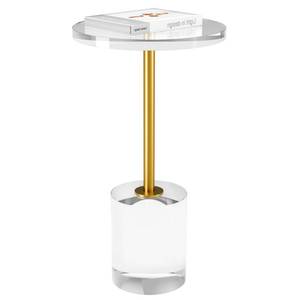 lot 19650 image: Acrylic End Table, Gold Modern Minimalist Acrylic Side Tables