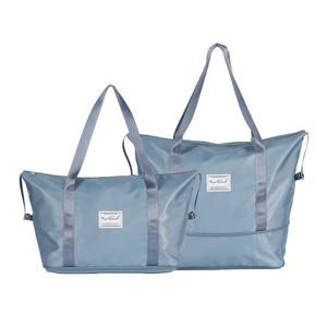lot 20065 image: Foldable Travel Duffle Bag, Waterproof Weekender Carry On Tote Bags for Women Men, Sport Gym Hospital Bag for Labor Delivery, Handheld Luggage Bag with Trolley Sleeve, Blue,1 Pack