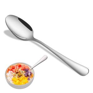 lot 20454 image: Dinner Spoon Set,8-Piece 7.3 Inch Soup Spoons,Premium Food Grade Stainless Steel Table Spoon,Durable Metal Tablespoon,Dishwasher Safe Silverware Spoons