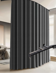 lot 1456 image: Curtainsart Ceiling Track Curtain Set with Blackout and Thermal Insulation