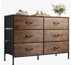 lot 1509 image: WLIVE Fabric Large 6 Drawer Storage Cabinet ASNQ063