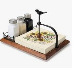lot 17378 image: Paper Towel Rack Brown Wood Stand CYF-844