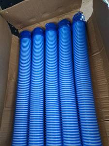lot 1520 image: Pool Vacuum Hose Blue Ribbed Flexible Sections Lot of 4