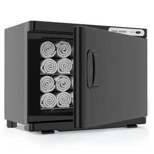 lot 1526 image: StateRiver Towel Warmer Cabinet, 23L Large Hot Bath Towel Warmer Heating Use for Facial Spa, Hair Beauty, Salon Equipment and Home- Black