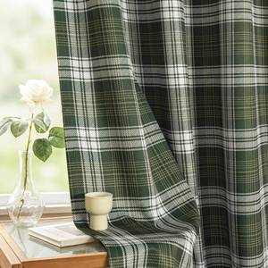 lot 1559 image: MEETSKY Plaid 95% Blackout Curtains 96 Inch Length 2 Panels Set for Bedroom