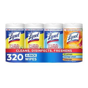 lot 1574 image: Lysol All-Purpose Cleaner & Disinfectant Wipes - 80ct4pk