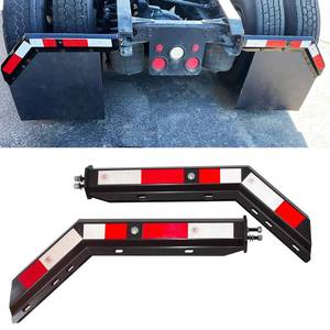lot 1577 image: Angled Spring Loaded Mudflap Hanger 1-18 Bolt Spacing fit for Semi Trucks