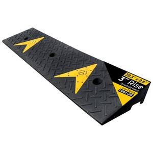 lot 1598 image: Nenkoo 3.5 Rise Threshold Ramp, Cord Cover Channels, 39.3 Wide Wheelchair Ramp, 11000Lbs Load Capacity Non-Slip Textured Surface Curb Ramp for Wheelchair and Scooter 3.5 Rise (39.3X9.8)