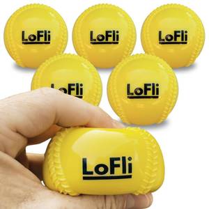 lot 1612 image: LoFli Practice Baseballs - Regulation Weight & Size, Reduced Flight - Safe Soft Training Balls for Backyard, Indoor & Small Space Use - Kids & Adults - 6 Balls
