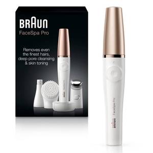 lot 1617 image: Braun Face Epilator Facespa Pro 911, Facial Hair Removal for Women, Hair Removal Device, 3-in-1 Epilating, Cleansing Brush and Skin Toning with 3 Extras