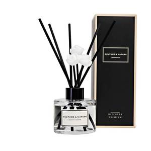 lot 2301 image: CULTURE & NATURE Reed Diffuser Set 4oz (120ml) Clean Cotton Scented Diffuser with Sticks Home Fragrance Reed Diffuser for Bathroom Shelf Decor