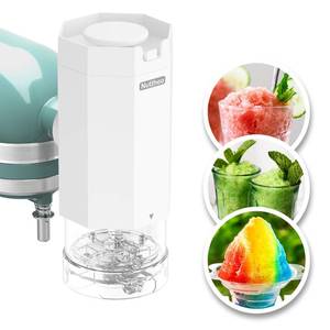 lot 2304 image: Shaved Ice Attachment For Kitchenaid Stand Mixer, Snow Cone Machine With Coarse And Fine Blades, Rapid Hawaiian-Style Snow Cone Maker, Include 8 Ice Molds, Fit For All KitchenAid Mixer
