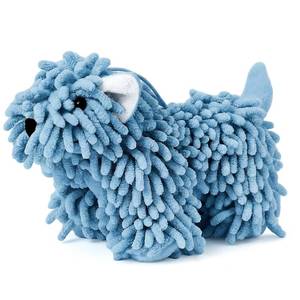 lot 2305 image: Tegeme 1 Pcs Chenille Dog Hand Towel, Blue, Standing Dog