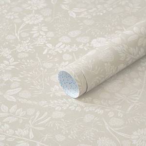 lot 2316 image: Beige and Cream White Peel and Stick Wallpaper Floral Wallpaper Slef Adhesive Removable Waterproof Contact Paper Boho Wall Paper for Dining Room Bedroom Living Room Bathroom Kitchen 17.3x78.7