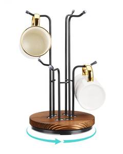 lot 2347 image: HULISEN 360° Rotating Mug Tree, Coffee Mug Holder for Large Cups, 6 Hooks