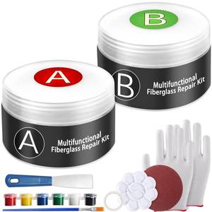 lot 2358 image: Fiberglass-Boat-Repair-Kit, Gel-Coat-Repair-Kit, Marine -Fiberglass-Repair-Kit for Boats, Epoxy Filler for Boats, Fiberglass Repair Kit Fix Holes, Chips, Scratches, Deep Cracks-Color Match
