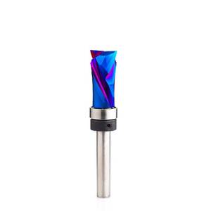 lot 2366 image: Pattern Router Bit Flush Trim with Compression Spiral Template for Woodworking Trimming Top Bearing Flush Trim Bit TB1543 12 Dia-1 CL-2-58 OL-14 Shank