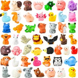 lot 2369 image: PAPPYN-A 50 Pcs Mini Resin Animal Tiny Resin Animals Figurines Bulk Miniature Little to Hide Small Animal Figures Bulk for Micro Fairy Party Favors Garden Landscape Accessories Dollhouse Crafts Decor
