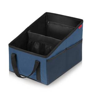 lot 2373 image: YOOFAN Car Seat Organizer - Passenger Seat Organizer, Collapsible Small Car Seat Storage for Console Front or Back, Automotive Backseat Organizer with Belt 4 Cup Holders for Kids Accessories, Blue
