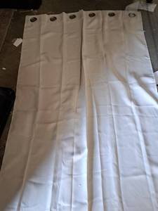 lot 2379 image: Dark Wyatt curtain approximately 4 ft x 3 ft
