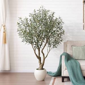 lot 7746 image: VeriNatural Artificial Olive Tree 6FT Faux Plant VN164  Retail $145.99