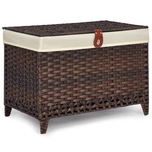 lot 7750 image: Wicker Storage Basket with Lid, 65L Capacity