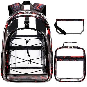 lot 7755 image: DIGOBAY Clear Backpack 3-Piece Set for Kids