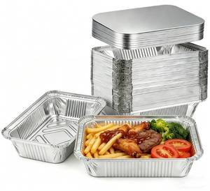 lot 7767 image: Benestanti Aluminum Pans with Lids 60-Pack 8.5x6