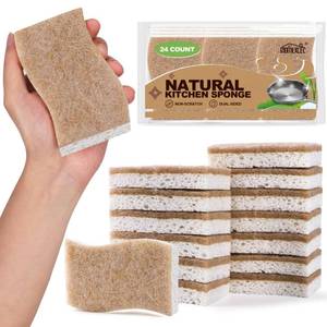 lot 8411 image: HOMEXCEL Kitchen Dish Sponges, 24 Pack Natural Cellulose