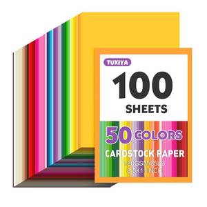 lot 8412 image: TUXIYA Colored Cardstock 100 Sheets 8.5 x 11