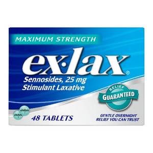 lot 8419 image: Ex-Lax Maximum Strength Stimulant Laxative 48 Tablets