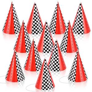 lot 8422 image: GKXMAXIWANG Racing Car Party Hats 12-Pack Cone