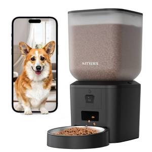 lot 9803 image: Automatic Dog & Cat Feeder with Camera & WiFi �� 8L34 Cups, 1080P Night Vision, 2.4 & 5G WiFi, 2-Way Talk, 10s Voice Recording, Timed Food Dispenser, Up to 99 Portions, 15 Meals Per Day