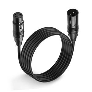 lot 10195 image: MEIRIYFA XLR 4 Pin Male to Female Power Supply Cable - Balanced Extension Patch for DSLR Camera Monitor - Black, 1.8M