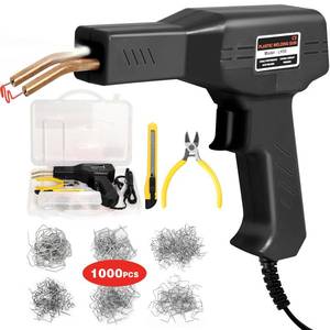 lot 10196 image: ATOLS Upgraded Plastic Welder, 1000PCS Staples, Pure Copper Transformer, Rapid Heating, Plastic Welding Kit, Hot Stapler Kit, Plastic Welder Gun Kit, Car Bumper Repair Kit, Plastic Repair Kit(Black)
