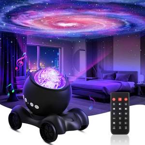 lot 10202 image: ENOKIK Galaxy Projector, Star Aurora Night Light Bluetooth Speaker, Black